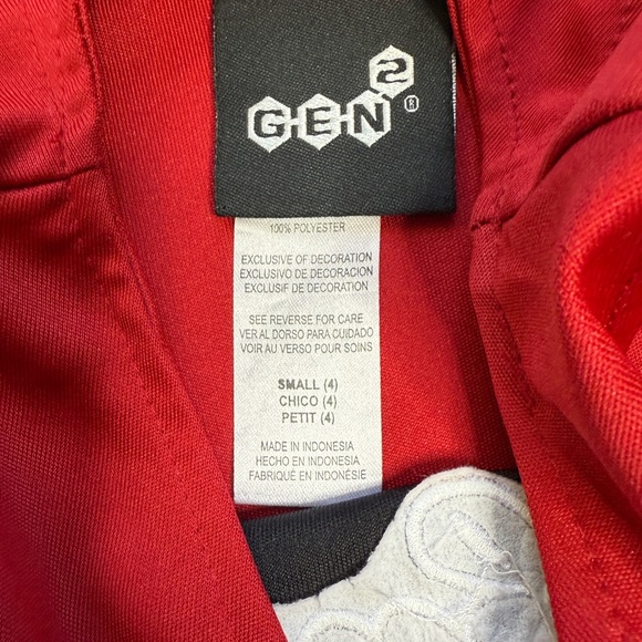 GEN2 University of Wisconsin Badgers Kids Red and Black Cheerleader Dress Sz 4 - Picture 6 of 11